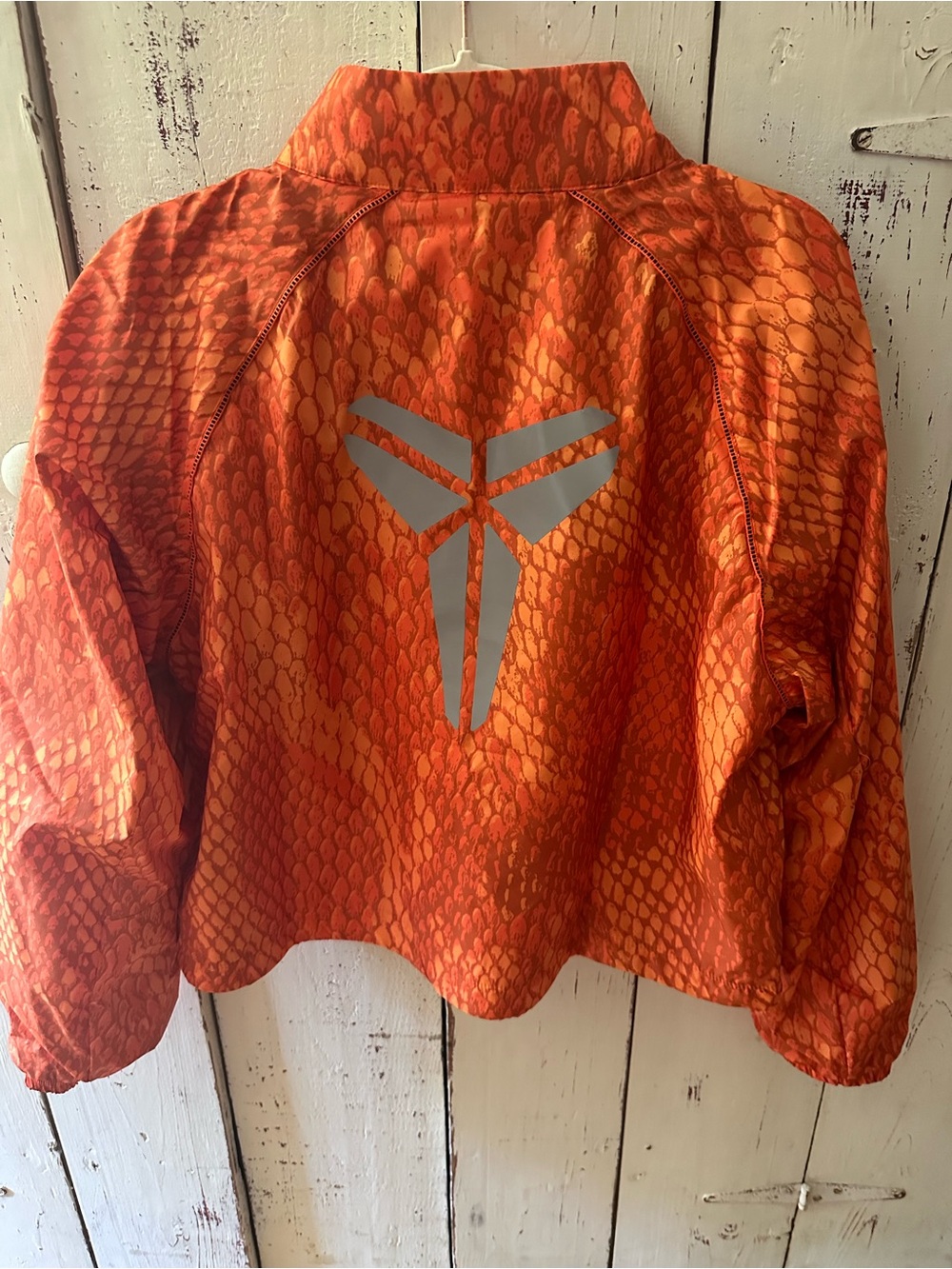 Nike x Kobe Orange Reflective Logo Windbreaker Jacket - Women large
